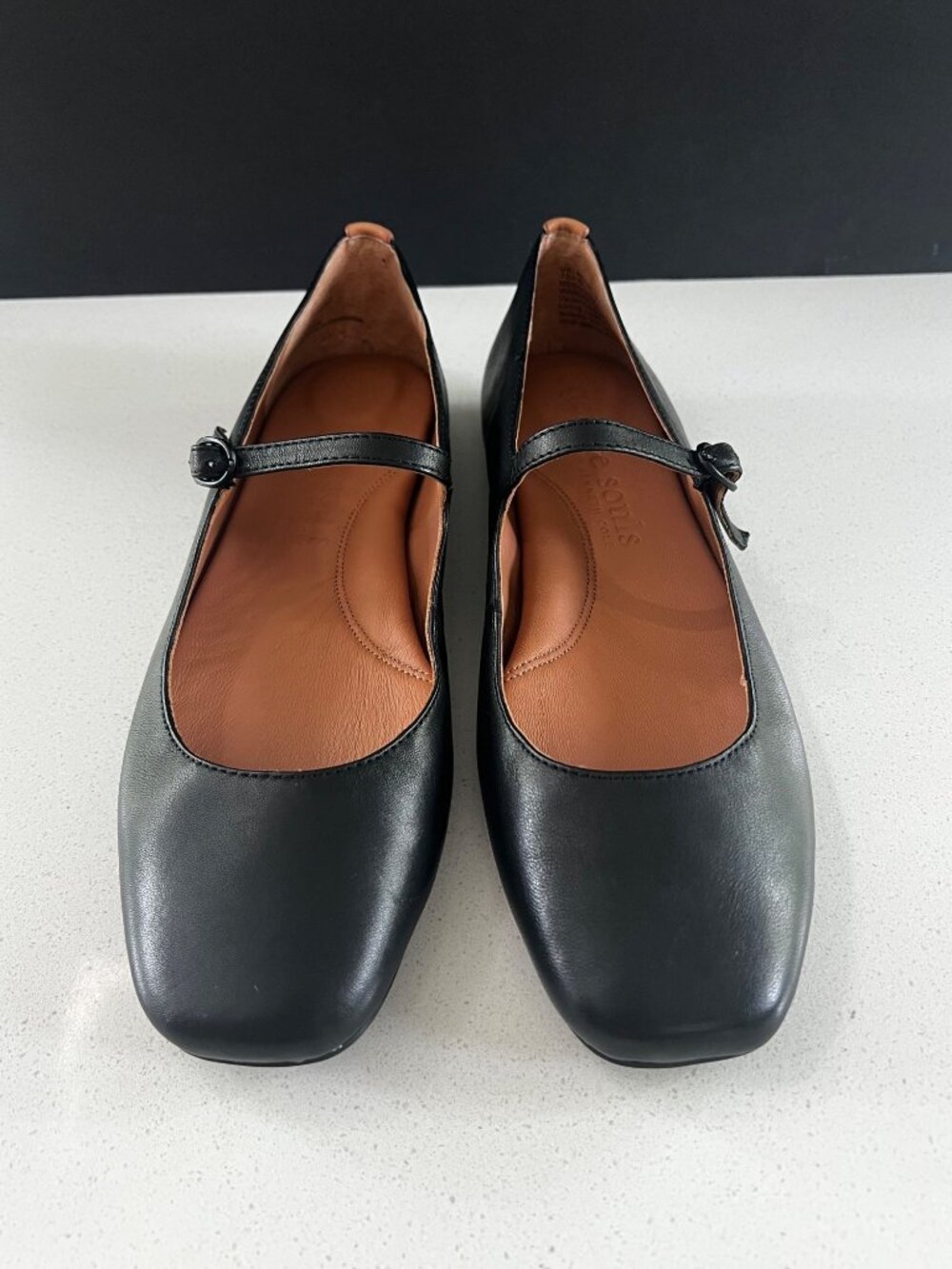 GENTLE SOULE Wynona black leather Mary Jane Flats size 7.5 M - Picture 3 of 9